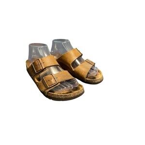 BIRKENSTOCK Arizona Leather SANDALS Oiled Leather Shoes Womens Size 7.0 Boho